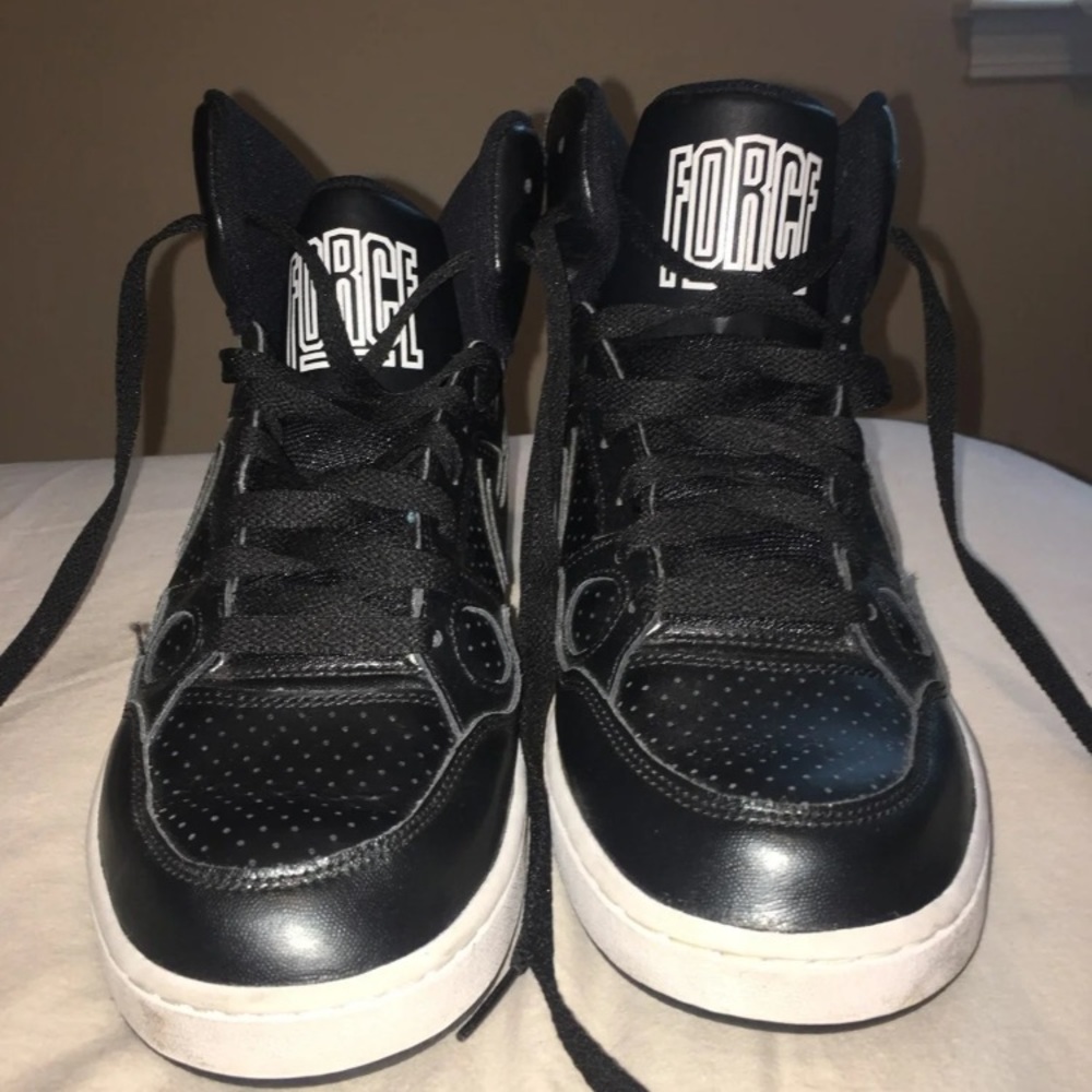 Nike black hightop forces